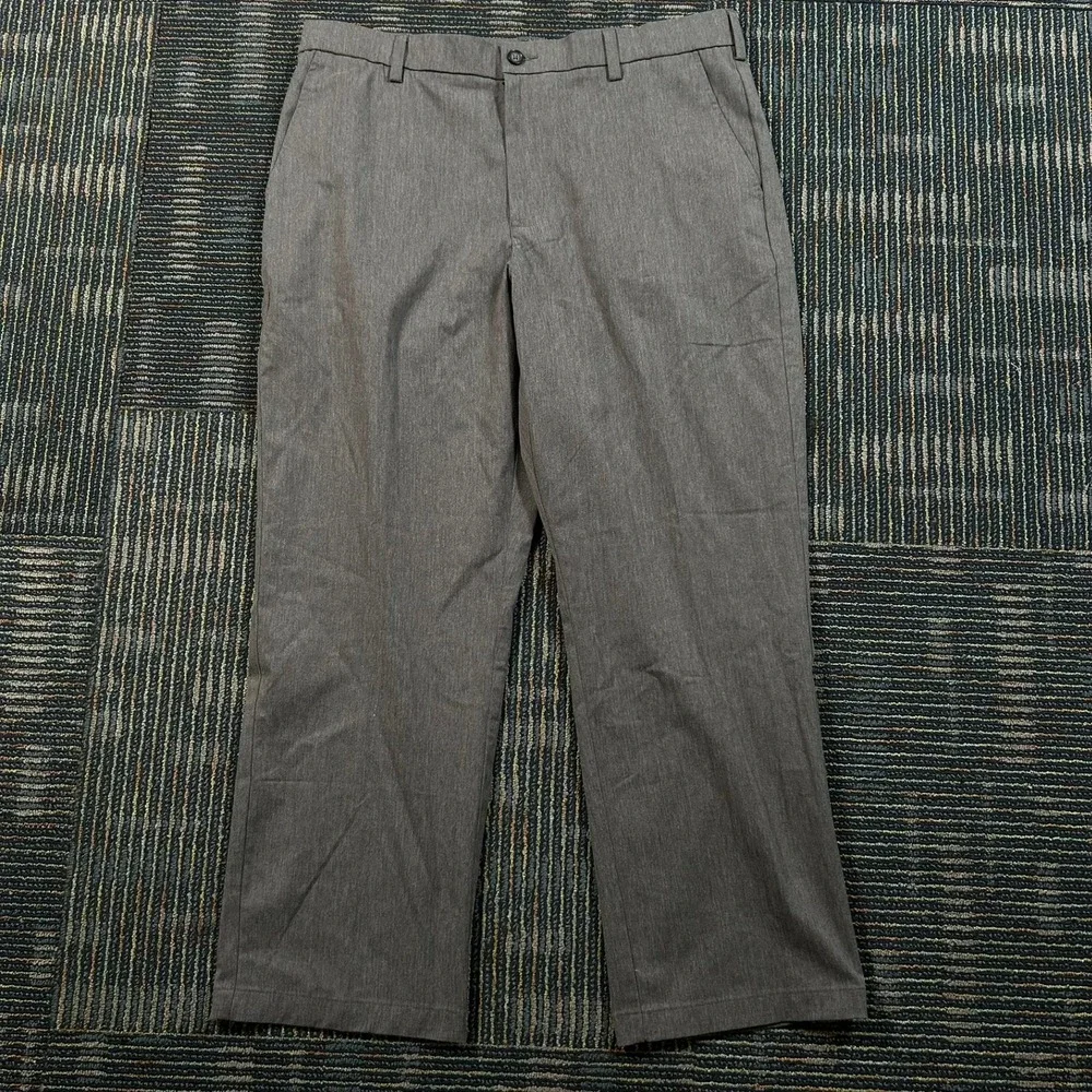 Croft and Barrow Dress Pants 38x30 Gray Easy Care Classic Fit Stretch Khakis New